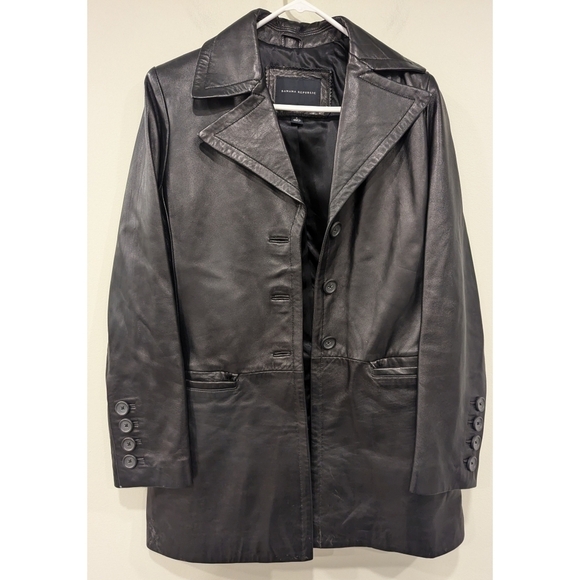 Banana Republic Vintage Black 100% Leather Jacket Size Small - Picture 9 of 9